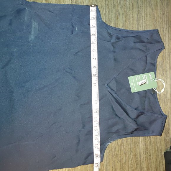 Quince Tops Quince Washable Stretch Silk Tank Med Dk Blue Poshmark